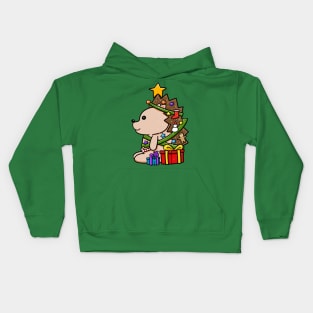 Hedgehog christmas tree Kids Hoodie